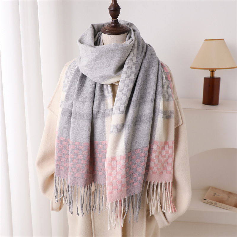 Luxury Brand Cashmere Women Pl - đánh giá và giá Woven Scarf Blanket