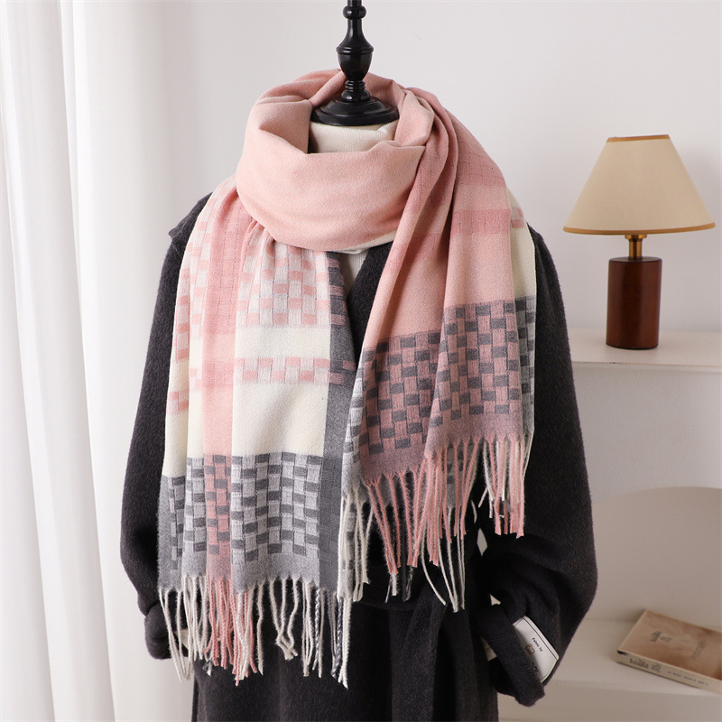 Luxury Brand Cashmere Women Pl - đánh giá và giá Woven Scarf Blanket