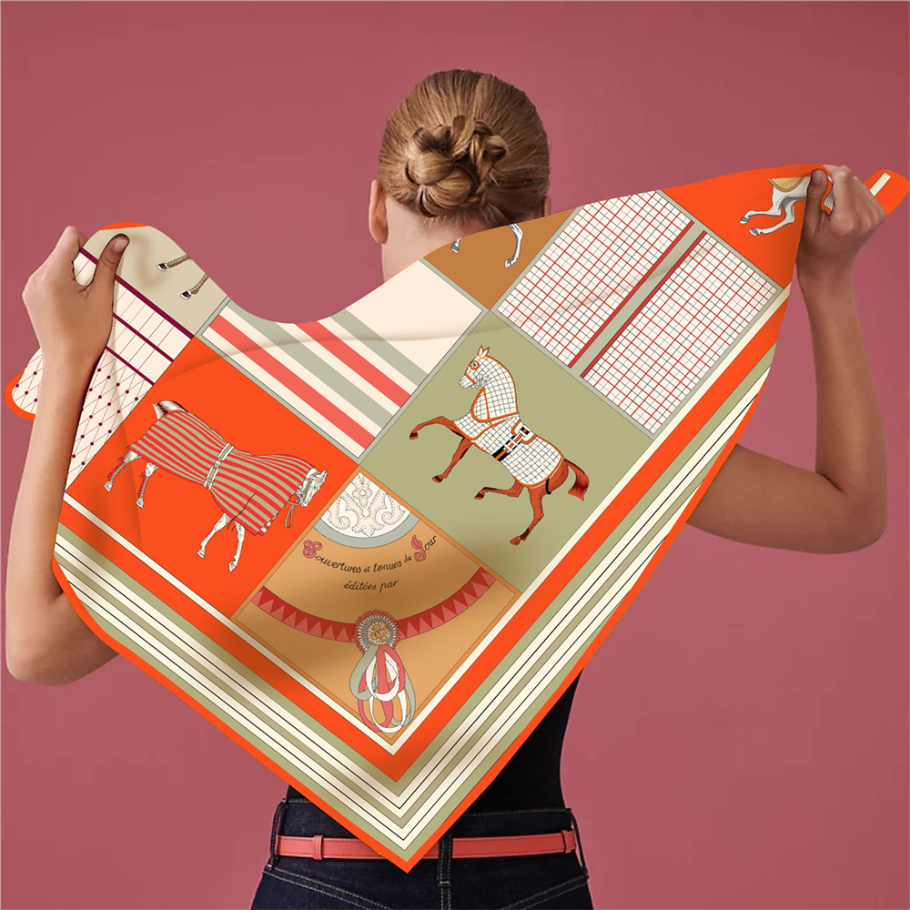New Design Fashion Printed Sil - đánh giá và giá Scarf Silk Square