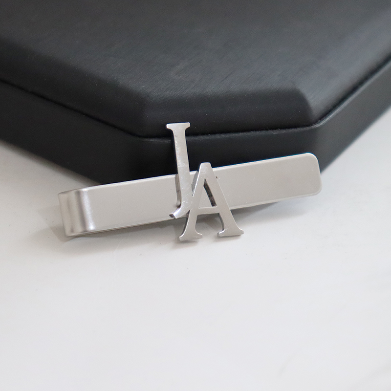 DIY Letter Name Pattern 4.8*0. - đánh giá và giá Tie Clip Silver